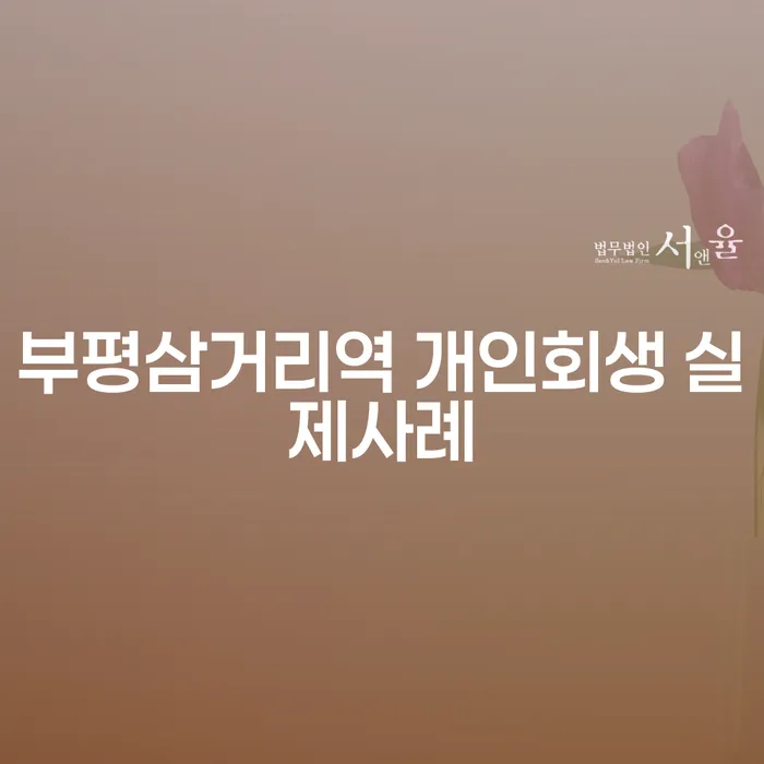 부평삼거리역 개인회생 실제사례