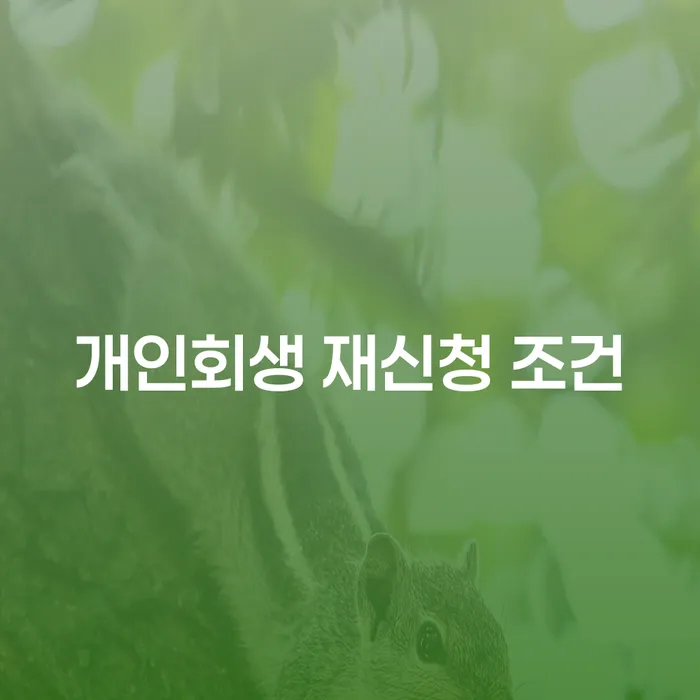 개인회생 재신청 조건: 다시 시작할 수 있는 기회는 언제일까요?