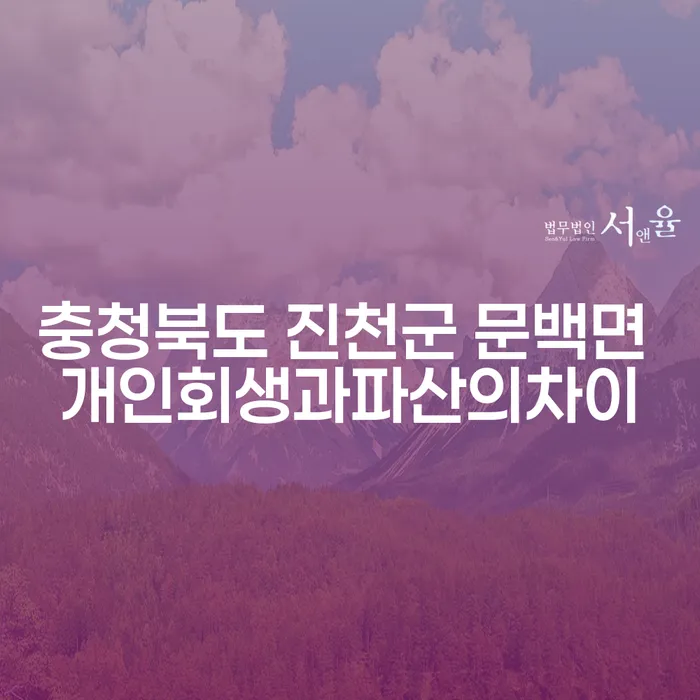 충청북도 진천군 문백면에서 개인회생과 파산, 무엇이 다를까요?